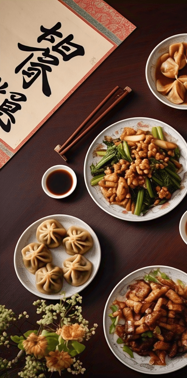 Chinese Cuisine spread · Kravvia catering